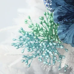 Pale Blue Glitter Berry Pick - Set of 2 Christmas Pick|