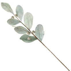 Pale Blue Mixed Leaf Christmas Spray with Beads Christmas Sprays|