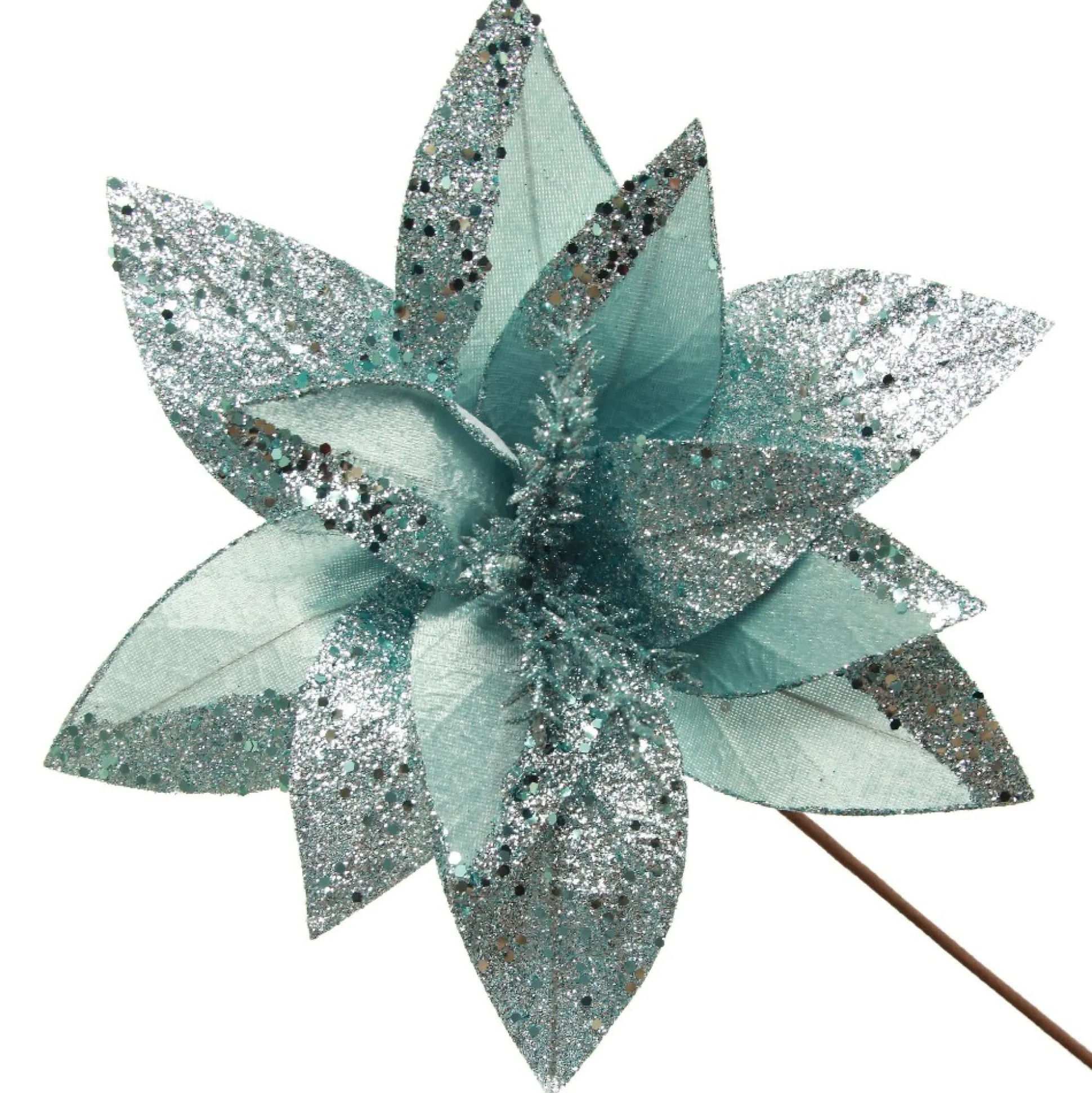 Pale Blue Velvet Lily Flower Stem Christmas Flowers|