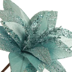 Pale Blue Velvet Lily Flower Stem Christmas Flowers|