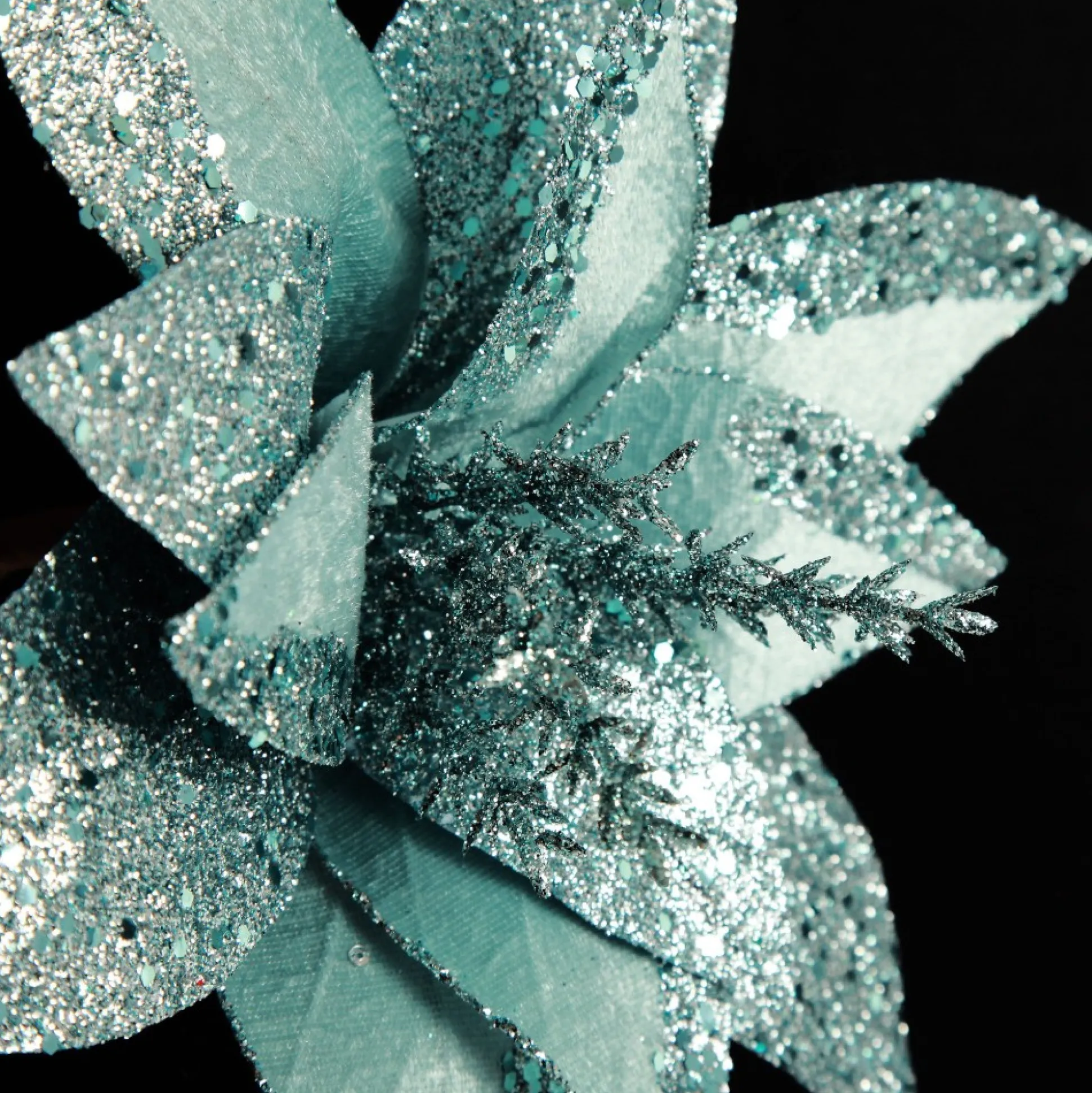 Pale Blue Velvet Lily Flower Stem Christmas Flowers|