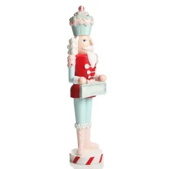 Pastel Nutcracker Ornament holding Merry Christmas Sign Christmas Nutcrackers|