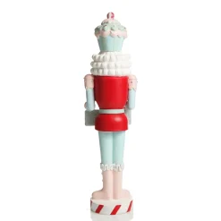 Pastel Nutcracker Ornament holding Merry Christmas Sign Christmas Nutcrackers|