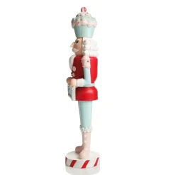 Pastel Nutcracker Ornament holding Merry Christmas Sign Christmas Nutcrackers|