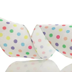 Pastel Polka Dot Ribbon with Wired Edge Ribbons|