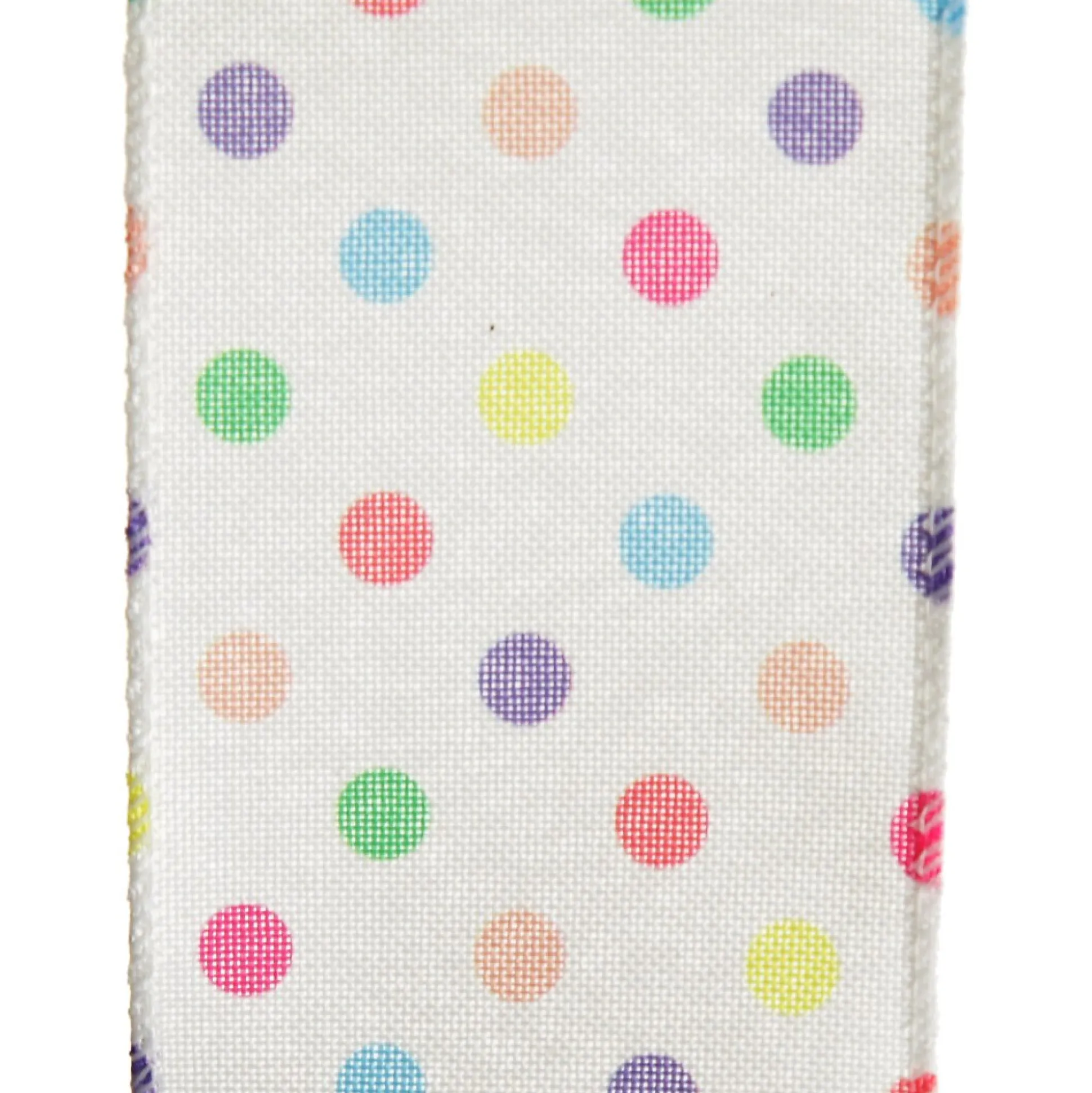 Pastel Polka Dot Ribbon with Wired Edge Ribbons|