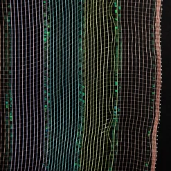 Pastel Stripe Metallic Thread Decomesh Roll Decomesh|