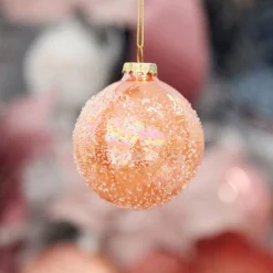 Peach Glass Christmas Bauble Decorative Christmas Baubles|