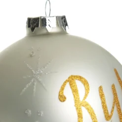 Pearl Glass Personalised Christmas Bauble Personalised Baubles|