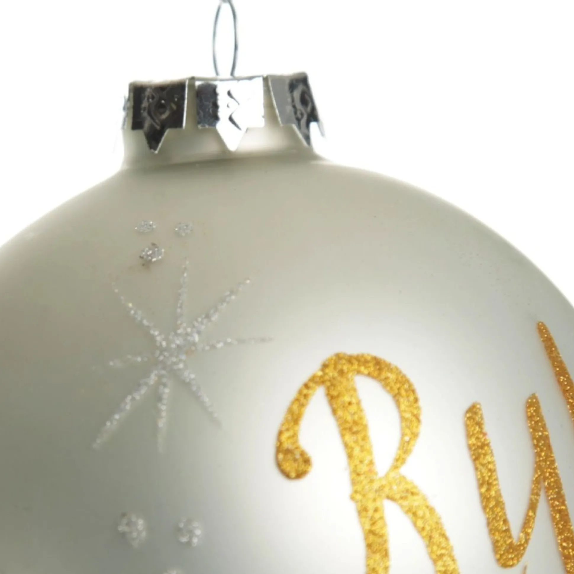 Pearl Glass Personalised Christmas Bauble Personalised Baubles|