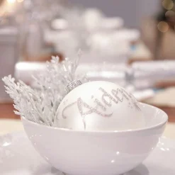 Pearl Glass Personalised Christmas Bauble Personalised Baubles|