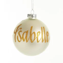 Pearl Glass Personalised Christmas Bauble Personalised Baubles|