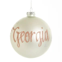 Pearl Glass Personalised Christmas Bauble Personalised Baubles|