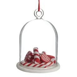 Peppermint Candy Filled Dome Hanging Christmas Tree Decoration Christmas Tree Decorations|