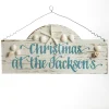 Personalised Arched Beach Christmas Wood Plaque Christmas Plaques|