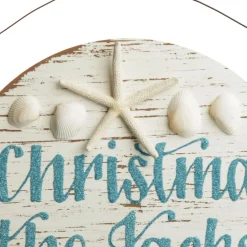 Personalised Arched Beach Christmas Wood Plaque Christmas Plaques|