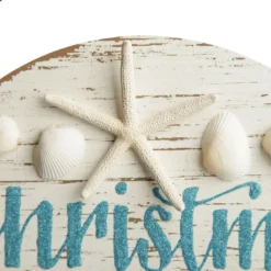 Personalised Arched Beach Christmas Wood Plaque Christmas Plaques|