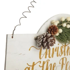 Personalised Arched Country Christmas Wood Plaque with White Berry Christmas Plaques|