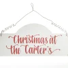 Personalised Arched Country Christmas Wood Plaque Christmas Plaques|
