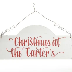 Personalised Arched Country Christmas Wood Plaque Christmas Plaques|