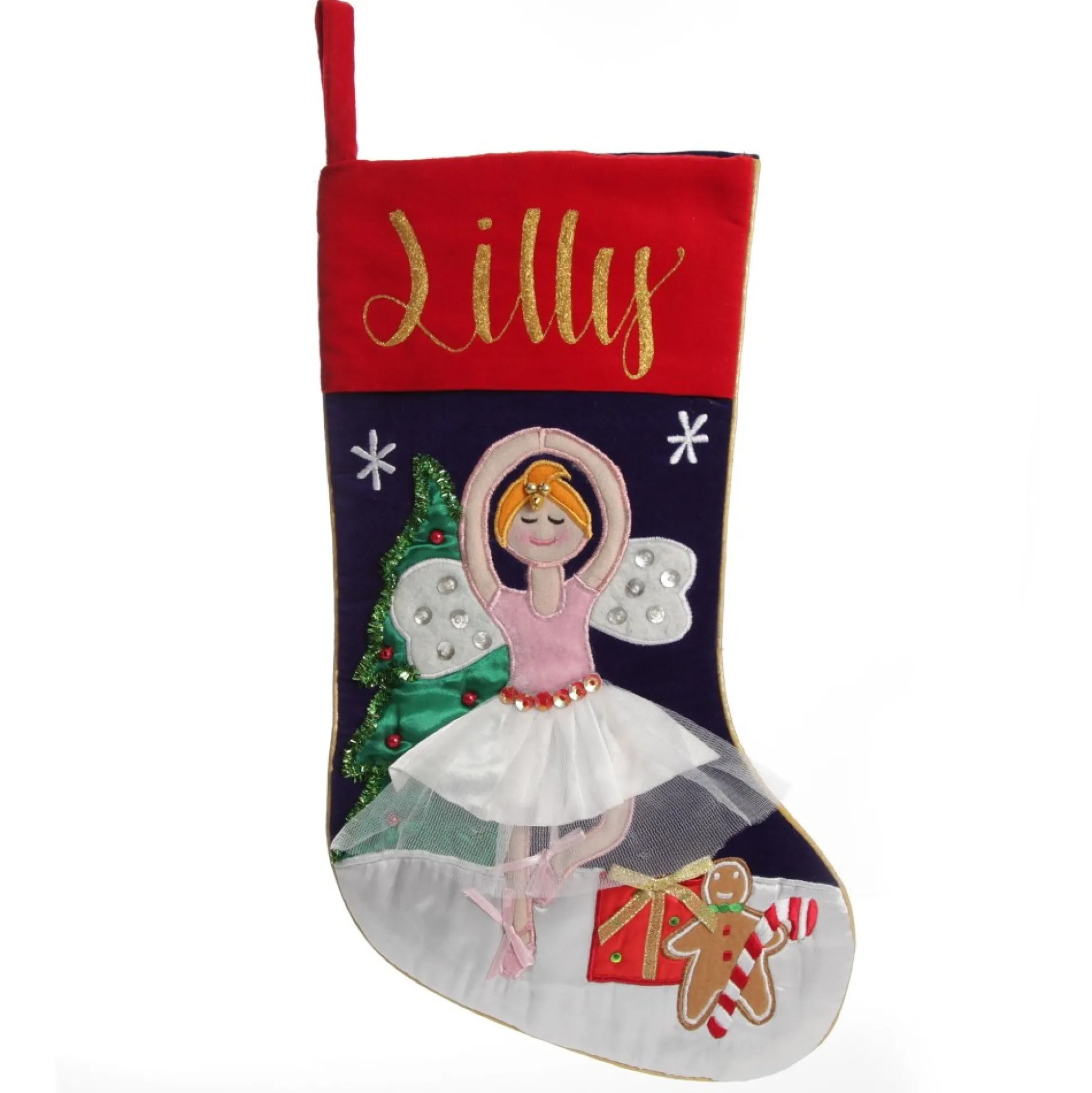 Personalised Ballerina Christmas Stocking Personalised Stockings|