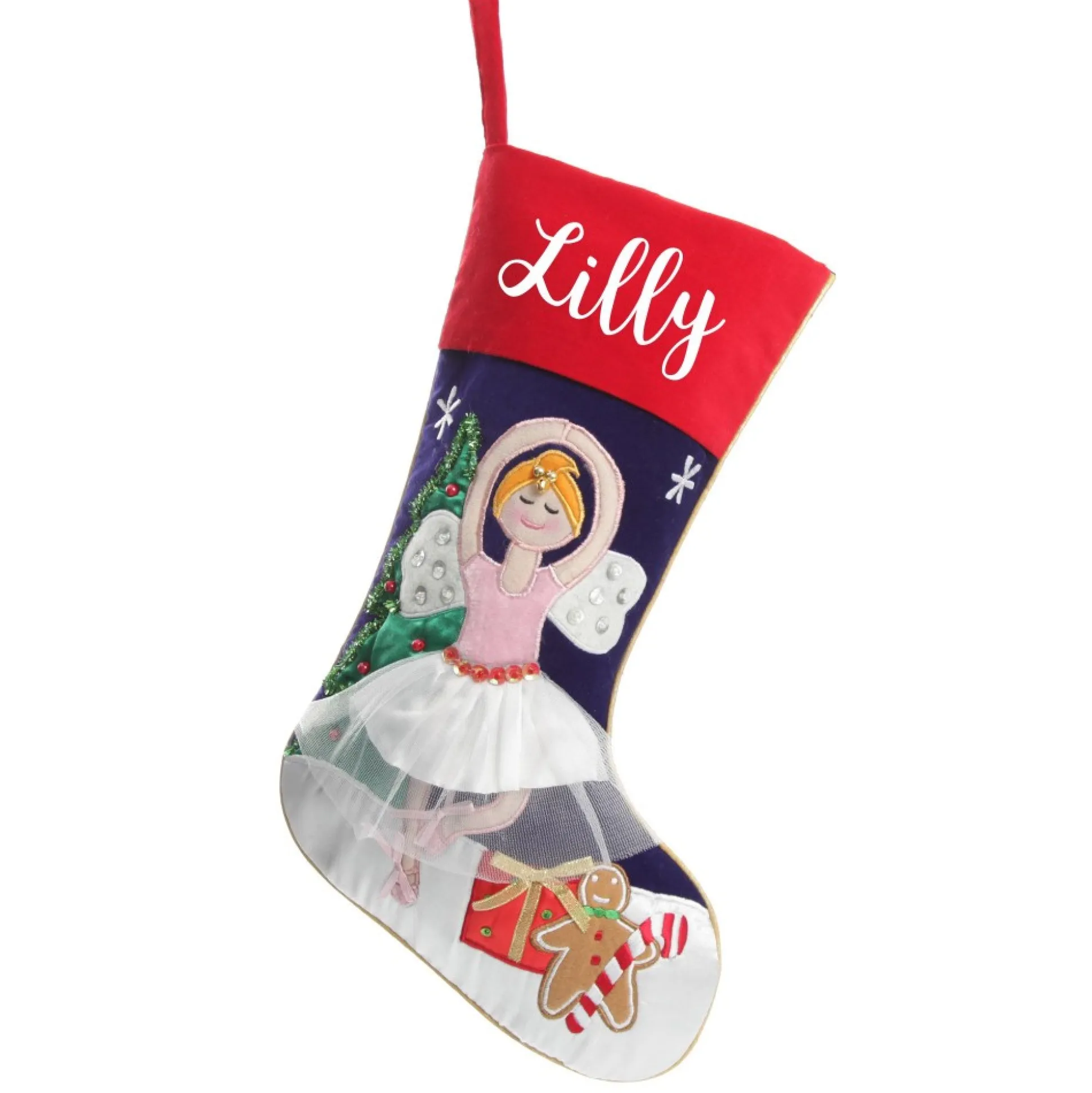 Personalised Ballerina Christmas Stocking Personalised Stockings|