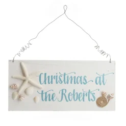 Personalised Beach Christmas Wood Plaque Christmas Plaques|