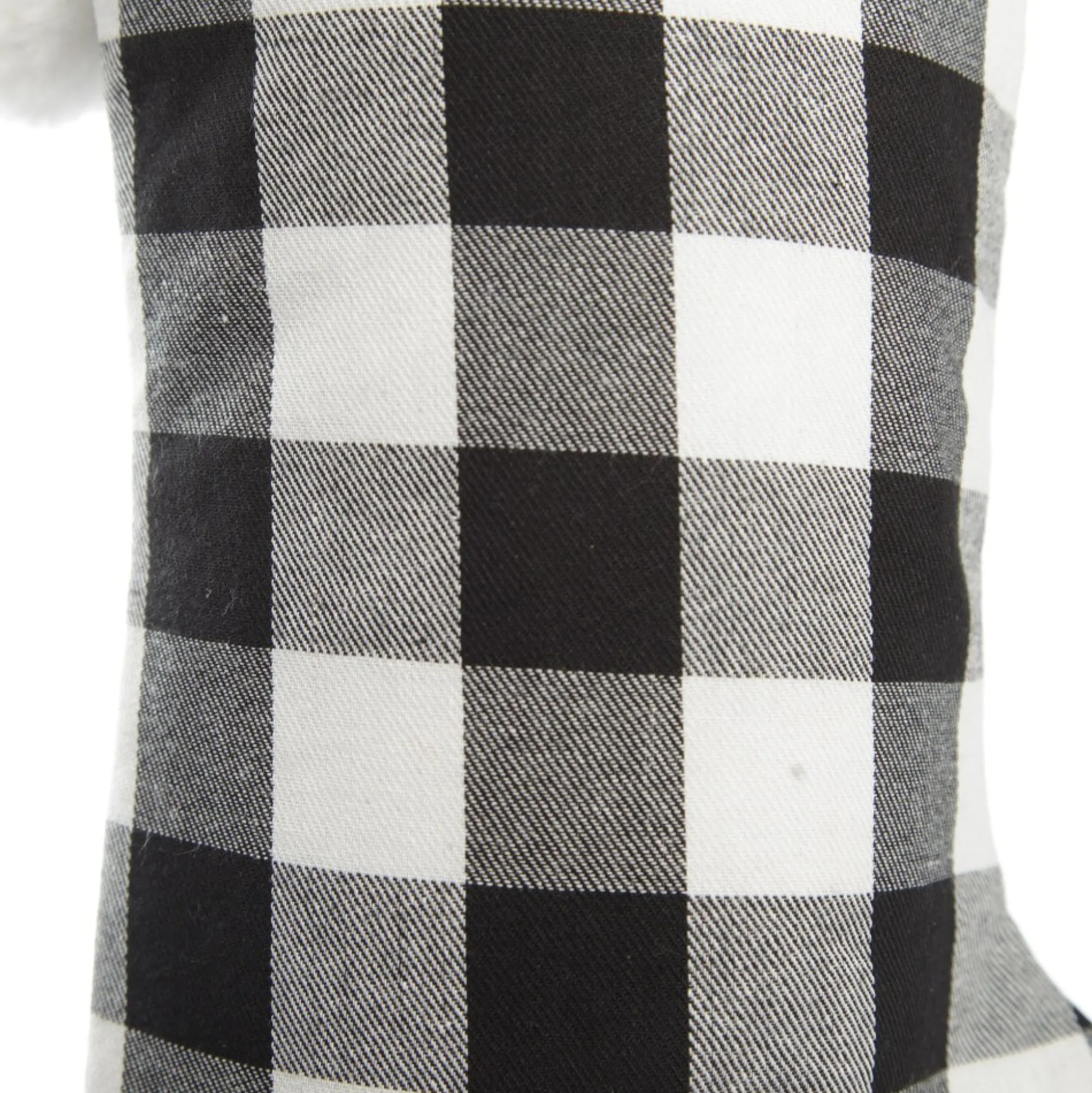 Personalised Black and White Buffalo Check Christmas Stocking Personalised Stockings|