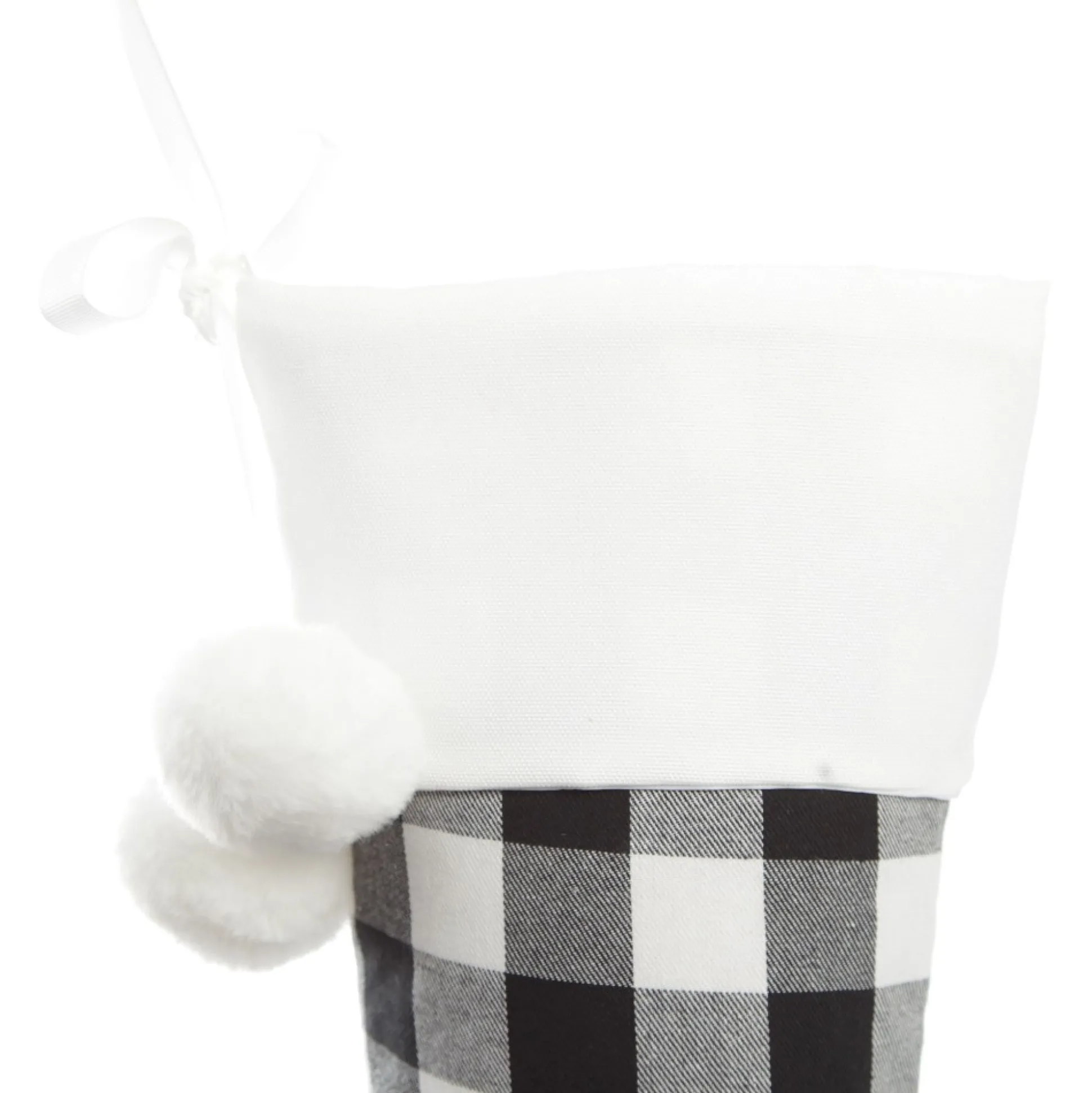Personalised Black and White Buffalo Check Christmas Stocking Personalised Stockings|