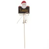 Personalised Blackboard Stake with Peeping Santa Christmas Table Decor|