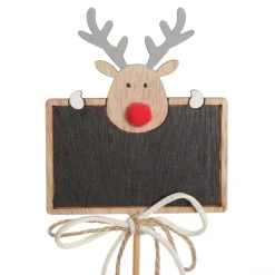 Personalised Blackboard Stake with Peeping Deer Christmas Table Decor|