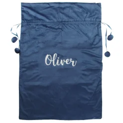 Personalised Blue Velvet Santa Sack Personalised Santa Sacks|