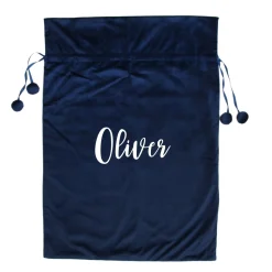 Personalised Blue Velvet Santa Sack Personalised Santa Sacks|