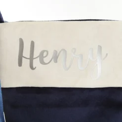 Personalised Blue Velvet Christmas Stocking Personalised Stockings|