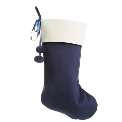 Personalised Blue Velvet Christmas Stocking Personalised Stockings|