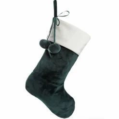 Personalised Bottle Green Velvet Christmas Stocking Personalised Stockings|