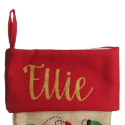 Personalised Boy Elf Christmas Stocking with Dangly Legs Personalised Stockings|
