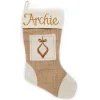 Personalised Burlap Bauble Christmas Stocking Personalised Stockings|