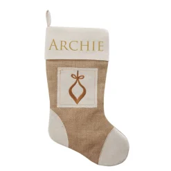 Personalised Burlap Bauble Christmas Stocking Personalised Stockings|