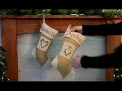 Personalised Burlap Bauble Christmas Stocking Personalised Stockings|