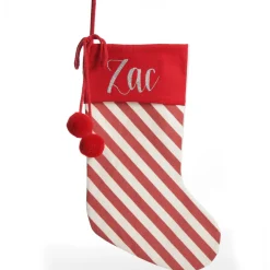 Personalised Candy Cane Stripe Christmas Stocking Personalised Stockings|
