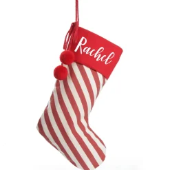 Personalised Candy Cane Stripe Christmas Stocking Personalised Stockings|