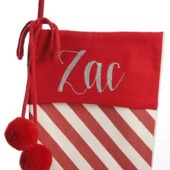 Personalised Candy Cane Stripe Christmas Stocking Personalised Stockings|