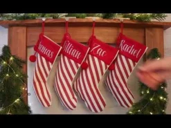 Personalised Candy Cane Stripe Christmas Stocking Personalised Stockings|