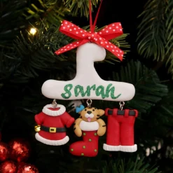 Personalised Cat Charm Christmas Decoration Personalised Decorations|