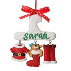 Personalised Cat Charm Christmas Decoration Personalised Decorations|
