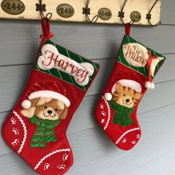 Personalised Cat with Fish Christmas Stocking Personalised Stockings|