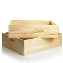 Personalised Christmas Eve Wooden Crate - Scroll Design Christmas Eve Keepsake Boxes|