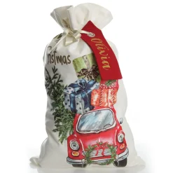 Personalised Christmas Vintage Car Santa Sack Personalised Santa Sacks|