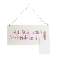 Personalised Christmas Wish List Wood Plaque Christmas Plaques|